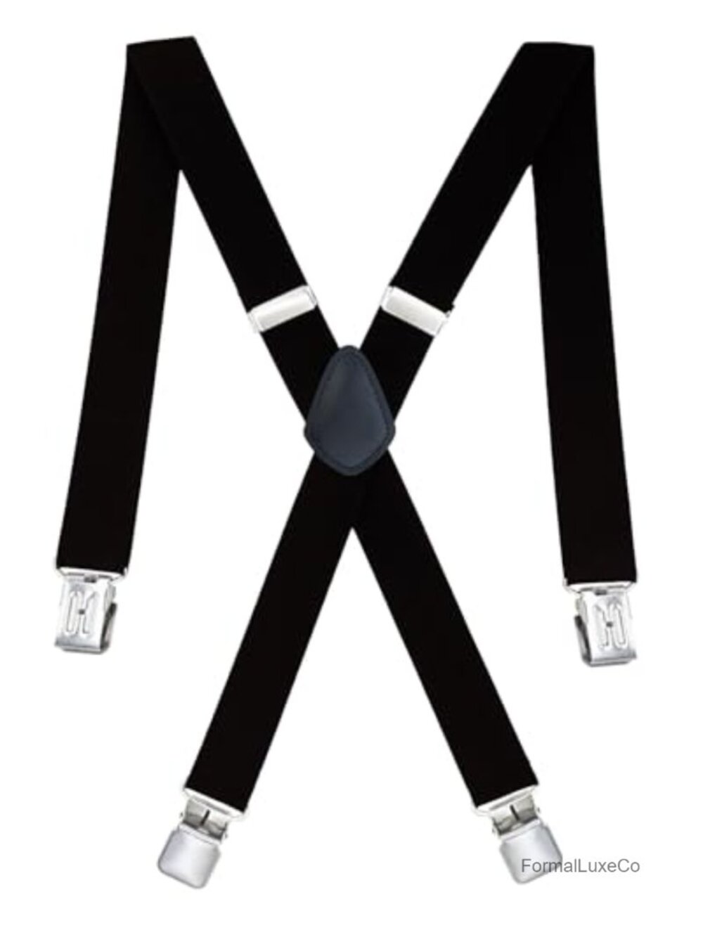 Men's 1.4" Wide Suspenders with Strong Clips Adjustable 30-47"
